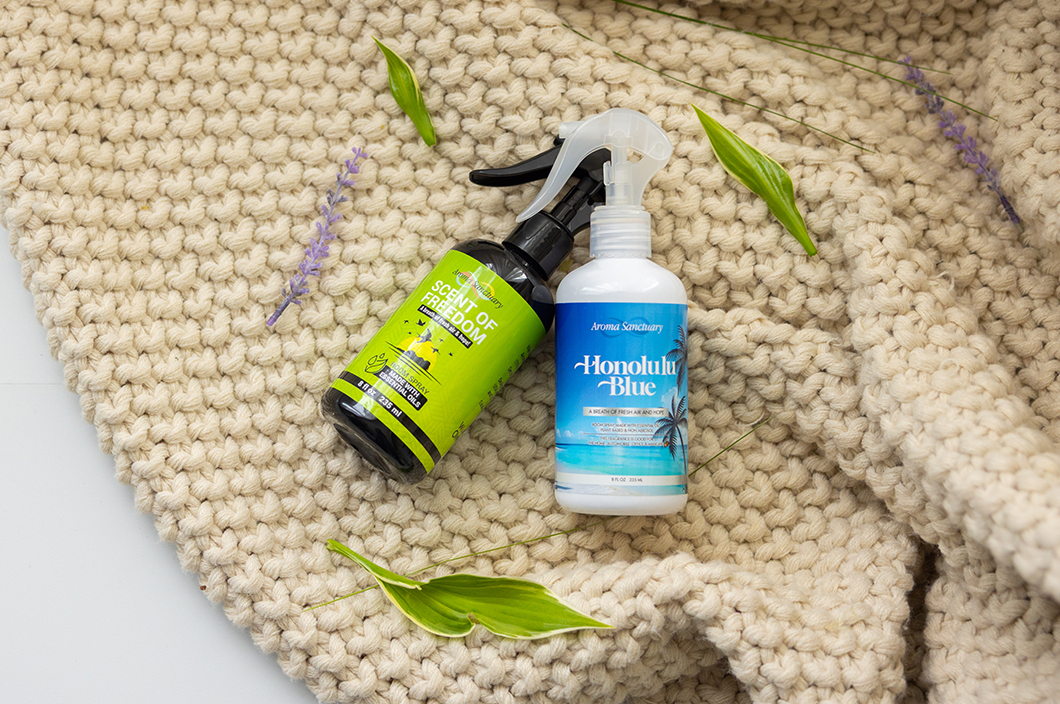 Scent of Freedom and Honolulu Blue Room Sprays by Aroma Sanctuary